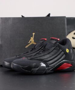 Jordan 14 Last Shot Reps – Classic Black & Red Finals Colorway