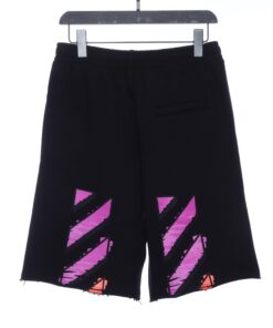 Off-White Purple Red Diagonal Shorts