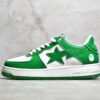 A Bathing Ape Bapesta White Green Reps