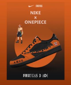 Portgas D Ace V.2 Custom TS Low Jordan 1