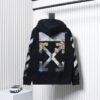 Off-White Oil Painting Printed Black Zipper Hoodie