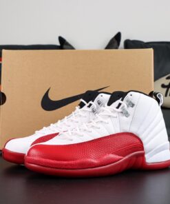 Jordan 12 Cherry Reps | 2023 Retro Replica in White & Varsity Red