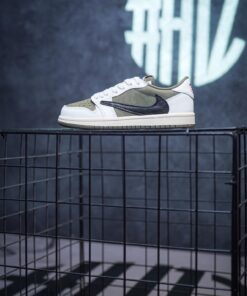Kid Shoes TS x Air Jordan 1 Low Olive