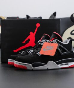 Jordan 4 Bred Reps – Black Cement Replica Sneakers