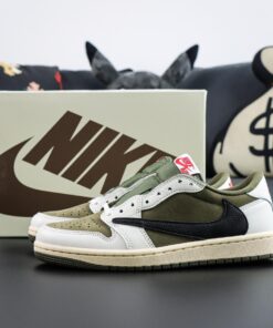 Travis Scott x Air Jordan 1 Low Medium Olive Reps
