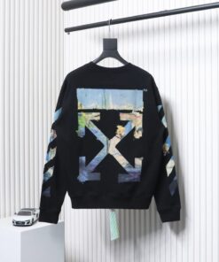 Off-White Oil Painting Printed Black Hoodie