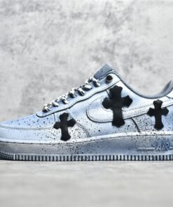 Chrome Heart Air Force 1 – Blue Custom Sneakers