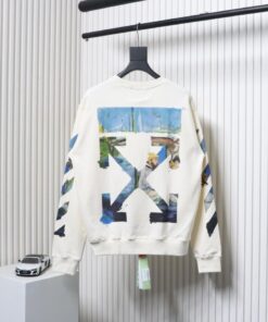 Off-White Oil Painting Printed White Hoodie