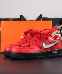 Off White x Air Force 1 Red Black – Premium AF1 Replica Shoes
