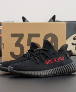 Yeezy 350 Bred Reps – All-Black Primeknit Reps with Red Stitching