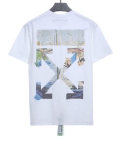 Off-White Oil Painting Printing White T-Shirt