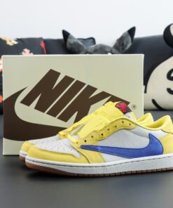 Travis Scott Jordan 1 Canary Reps – Yellow OG AJ1 Low Replica