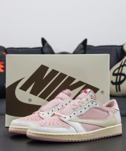 Travis Scott Jordan 1 Shy Pink Reps – Soft-Toned AJ1 Low Replica