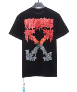 Off-White Red Gray Dissolution Gradient T-Shirt