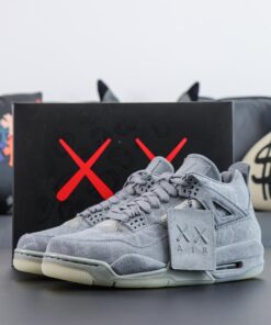 Kaws Jordan 4 Grey Reps – Premium Replica Sneakers in Suede