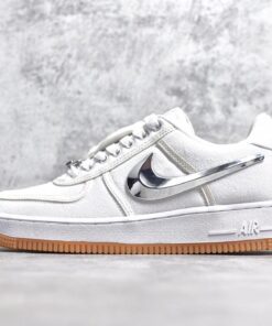Travis Scott AF1 Reps – White Canvas Air Force 1 Replica