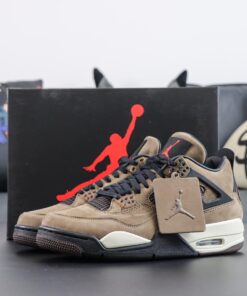 Jordan 4 Travis Scott Mocha Reps – F&F Suede Replica Shoes