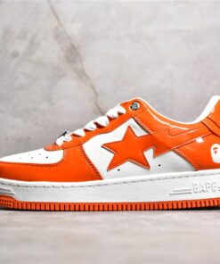 A Bathing Ape Bapesta White Orange Reps
