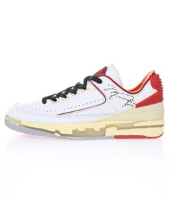 Air Jordan 2 Retro Low SP Off-White White and Varsity Red