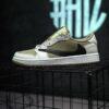 Travis Scott Golf Shoes Reps – Jordan 1 Low Neutral Olive Replica