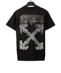 Off-White Melting Arrow Print T-Shirt Black Brown