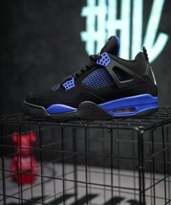 Jordan 4 Blue Thunder Reps – Black and Blue Concept Edition