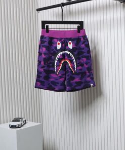 Bape Camo Shark Shorts Purple