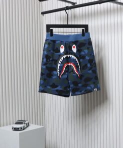 Bape Camo Shark Shorts Deep Blue