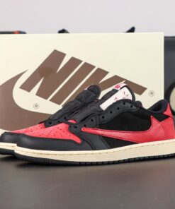 Travis Scott Jordan 1 Bred Reps – Black and Red Reverse Edition