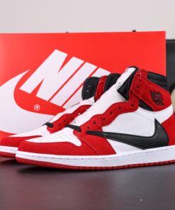 Travis Scott Jordan 1 Chicago Reps – High Version in Red, White