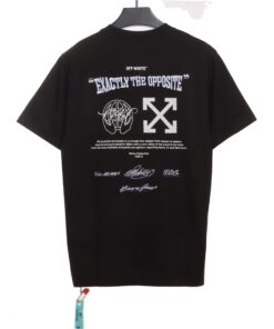 Off White Embroidered Logo Arrow Slogan T-Shirt