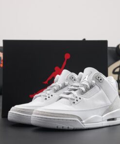 Jordan 3 Pure Money Reps – White Print Replica Sneakers
